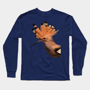 Moxie Hoopoe Bird With Crown Of Feathers Long Sleeve T-Shirt